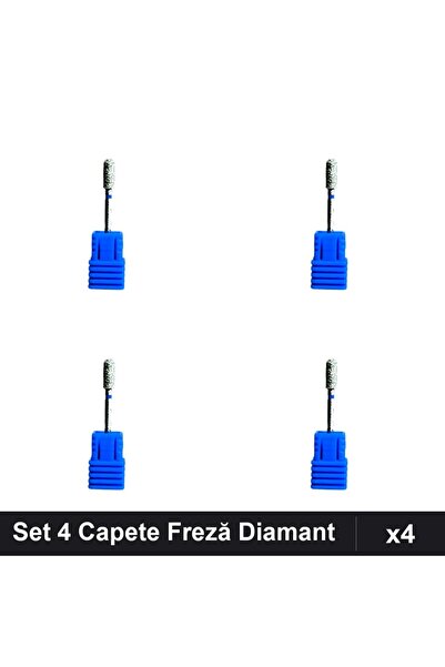 NAİLS Set 4 Capete Freză Diamant Unghii, Manichiură Profesională, Șlefuire și...