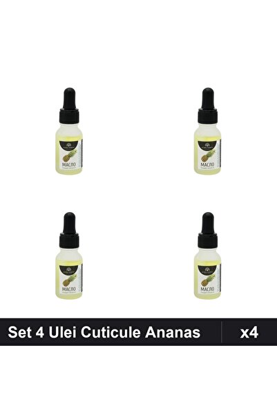 global fashion Set 4 Uleiuri Cuticule cu Pipeta Ananas 15ml, Îngrijire Unghii...