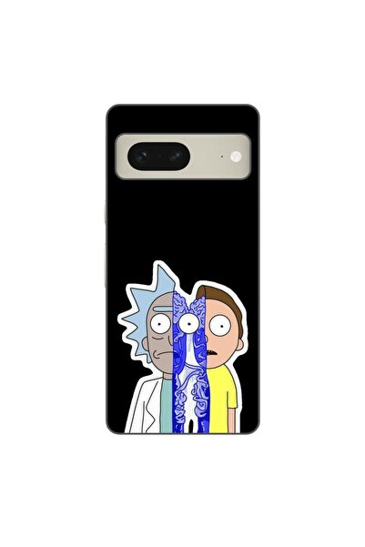OEM Калъф, съвместим с Google Pixel 7, силиконов гел TPU модел, Рик и Морти С...
