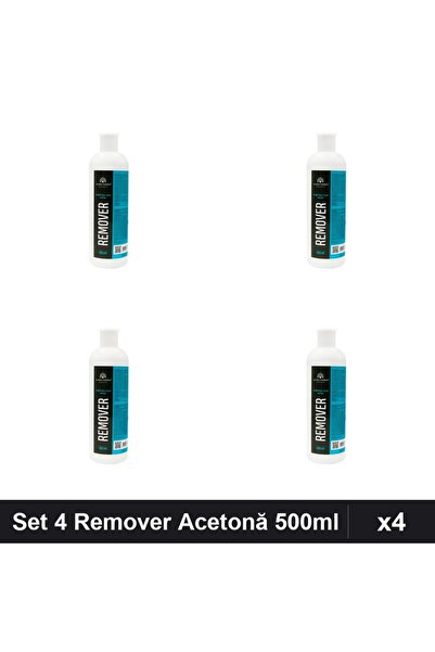 global fashion Set 4 Remover Acetonă 500ml, Îndepărtare Ojă Semipermanentă și...