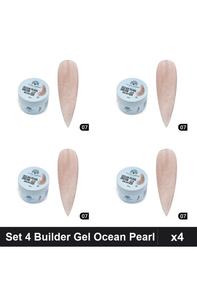 global fashion Set 4 Builder Gel Ocean Pearl Dream 15g, Constructie Unghii Ge...