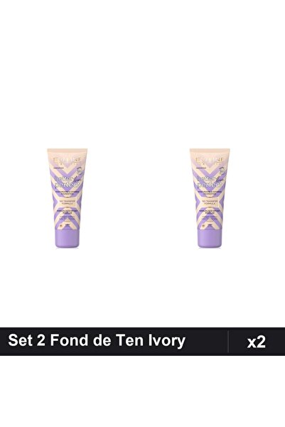 Eveline Set 2 Fond de Ten Better the Perfect 01 Ivory 30ml, Acoperire Completa