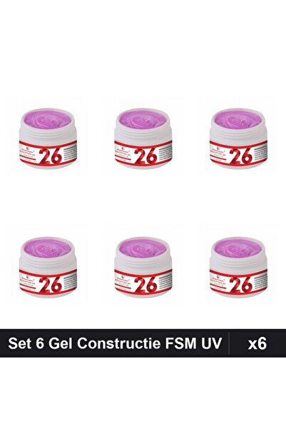 FSM Set 6 Gel de Constructie UV LED 15g, Builder Gel Sculptat Unghii