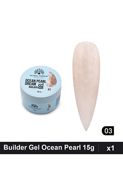 global fashion Builder Gel Ocean Pearl Dream Nr.03 15g, Construcție Unghii UV...