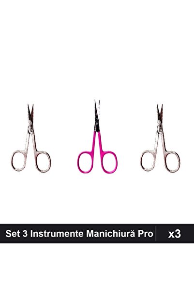 One Group Set 3 Instrumente Manichiura Profesională, Forfecuță Cuticule One G...