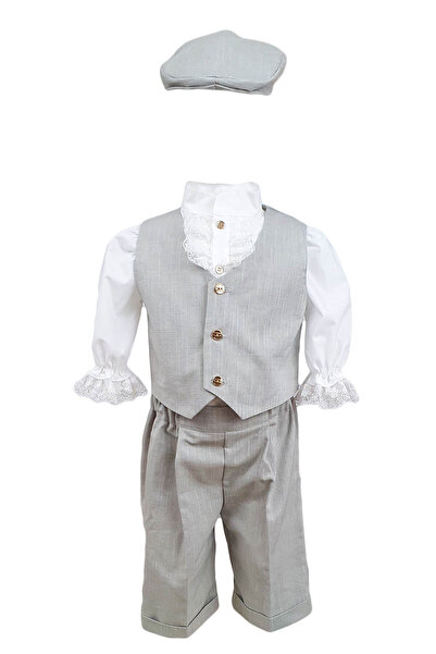 fantasialand Costum botez casual-elegant, 4 piese gri