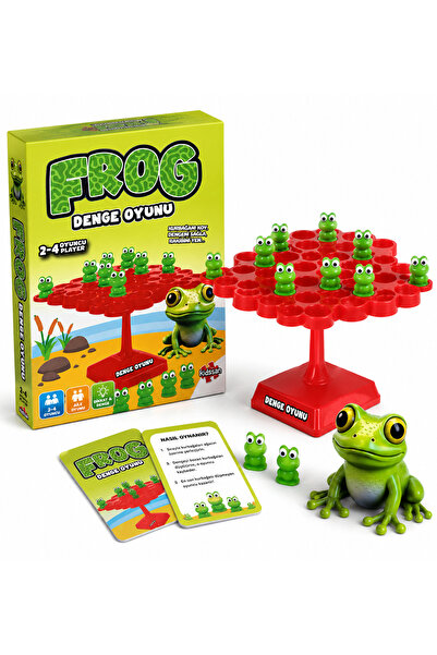 FROG Denge Oyunu Eğitici Aile Oyunu 2-4 Oyunculu Çocuk Dikkat ve Beceri Oyuncağı