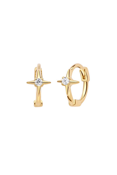 Lisa&Co. Cercei Argint Zeta Leonis Argint placat cu aur galben / Zircon