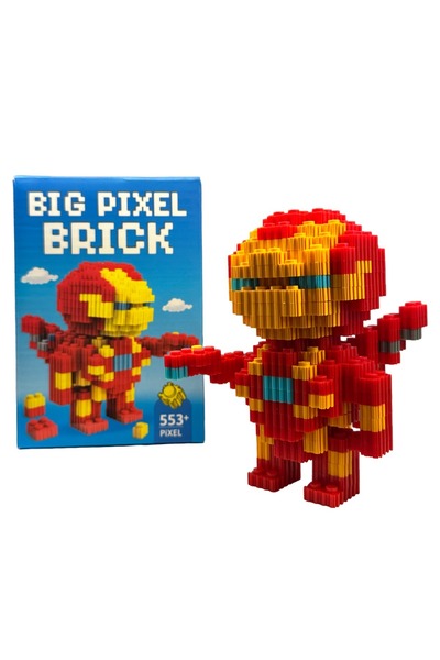 NETAVANTAJ İronman Tasarımlı Büyük Parçalı Blok Oyuncak Seti Big Pixel Brick Set