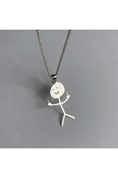 CTAL Chain with funny pendant F__x You Unisex, CTAL, silver