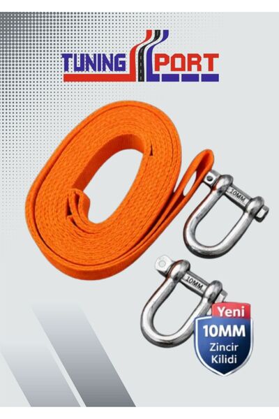 TuningPort ARAÇ ÇEKME HALATI KUMAŞ 2 TON 2,5 METRE TURUNCU