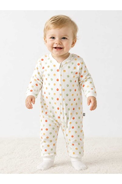 Pambuliq Unisex Long Sleeve 100% Cotton Patterned Baby Romper