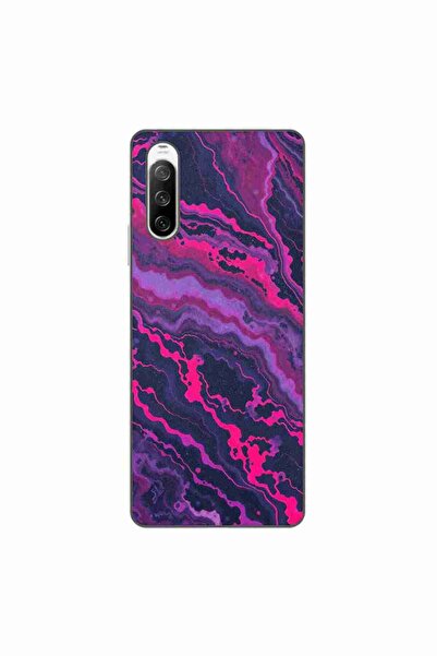 OEM Husa compatibila cu Sony Xperia 10 III Silicon Gel Tpu Model Midnight Ros...