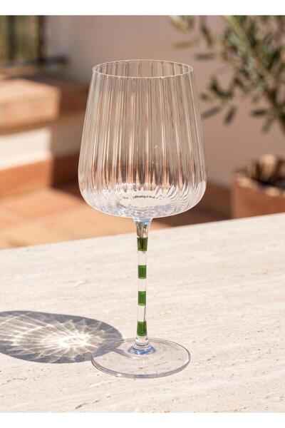 The Mia Şarap Kadehi Mor Yeşil 600 ml