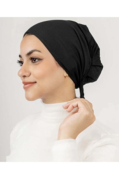 4seasons scarf بندانة قطن بربط بونية لوفوال اسود