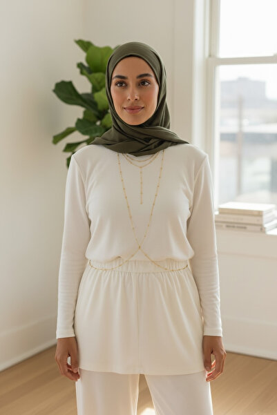 derokas Women's Design Body Chain with Hijab, Steel, Stylish, Elegant, Does N...