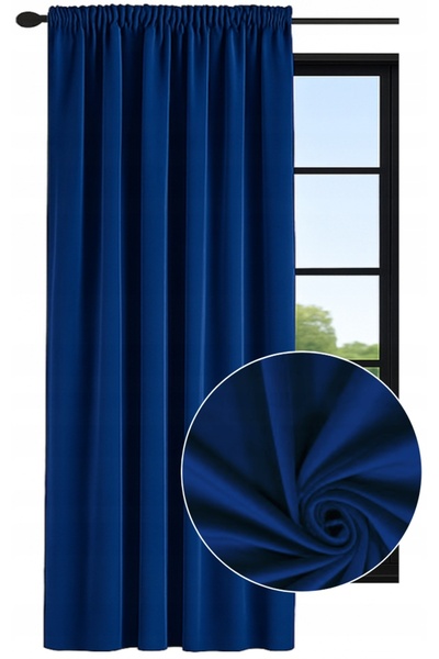 NOW-ART , Drapery Curtain Curtain, Classic Plain Pattern, 140x270 cm, Black, ...