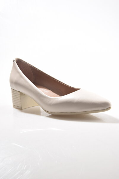 erdal koçyiğit 540 Women's Genuine Leather Thick Heeled Classic Shoes
