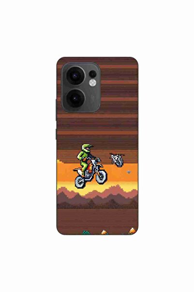 OEM Case compatible with Oppo Reno13 F Silicon Gel Tpu Pattern Pixel Art Moto...