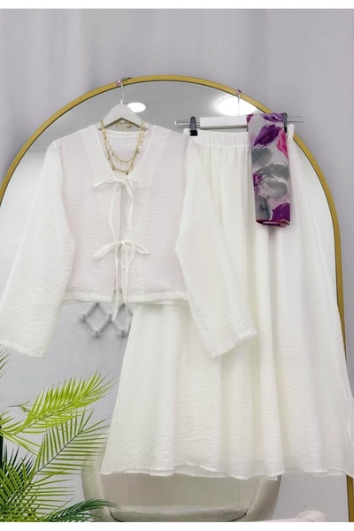 MODA VEDAT Women's Corduroy Skirt Suit -0650