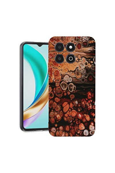 bestcase Husă pentru Honor X6b, BestCase® Silicon transparent 2MM, Model lemn...
