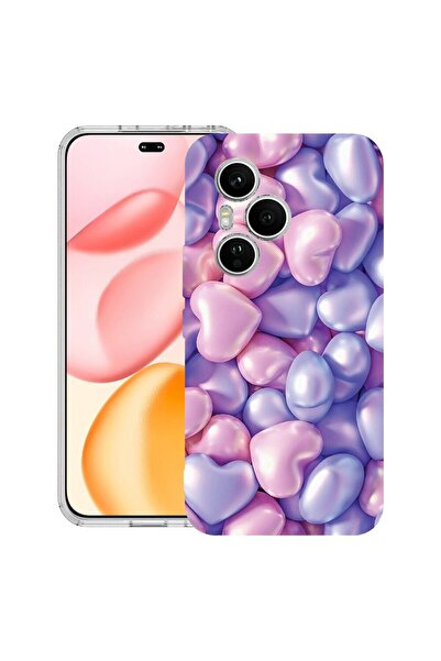 bestcase ¬Æ Husa Clear Silicon pentru Honor 400 Pro, Colored Hearts, 2036424 ...