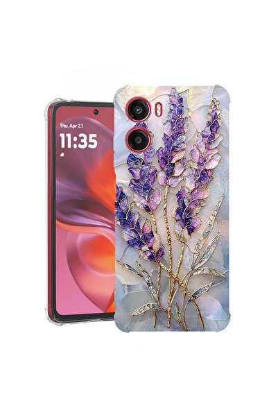 bestcase ¬Æ Husa Anti Shock Compatibila cu Motorola Moto G06, Floral - Golden...