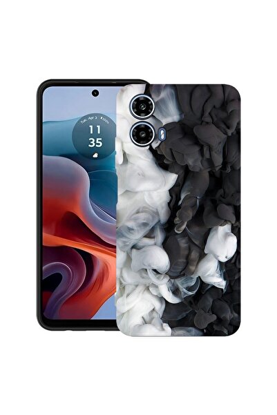 bestcase Калъф за Motorola Moto G45 с дизайн с течни цветове, TPU матов ултра...