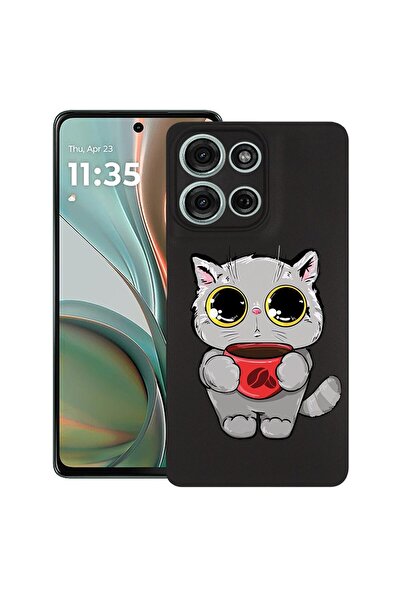 bestcase ¬Æ Husa pentru Motorola Moto G75, Sweet Cat, Slim Silicon 0.8MM, Ant...