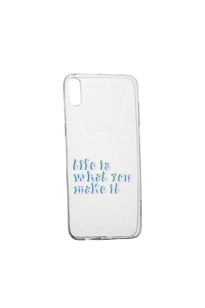 bestcase Husa cu mesaj Life is..., pentru Motorola Moto E6, rezistenta la uzu...