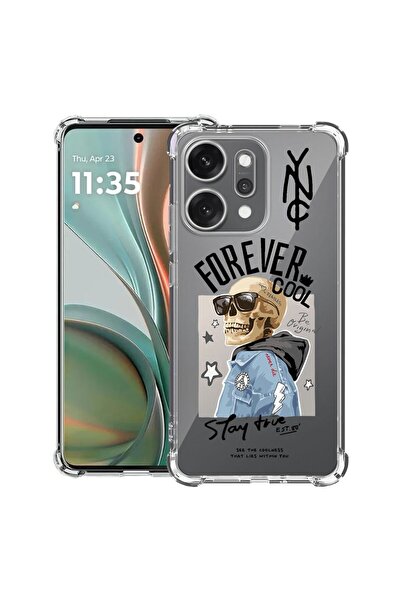 bestcase ¬Æ Husa Anti Shock pentru OPPO Reno14 5G cu Design Forever Cool Skel...