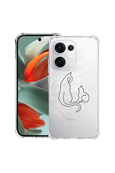 bestcase ¬Æ Husa compatibila OPPO Reno13 F 5G, Anti Shock 1.5MM, Abstract Cat...