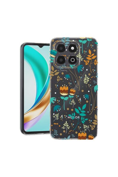 bestcase Husă pentru Honor X6b, BestCase® Silicon transparent 2MM, Flori de p...
