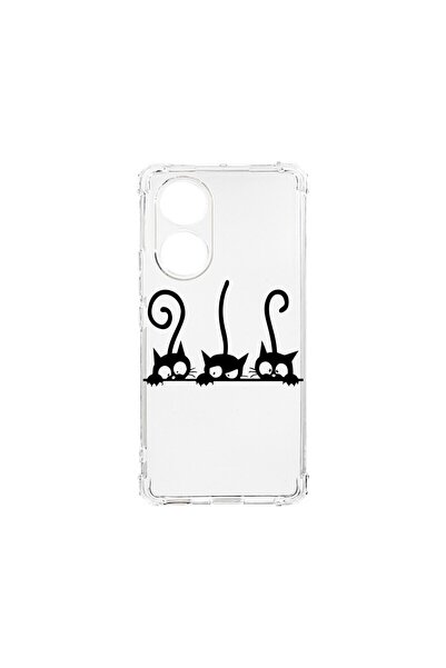 bestcase Husa Anti Shock 1.5MM, compatibilă cu OPPO A38, Pisici, Tehnologie c...