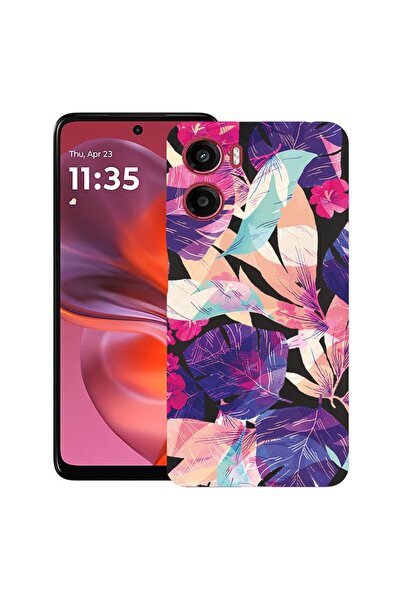bestcase ¬Æ Husa pentru Motorola Moto G06 cu Design Tropical Flowers, TPU Mat...