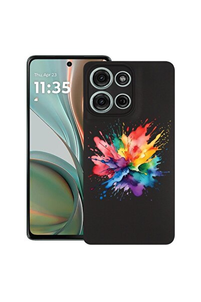 bestcase Θήκη για Motorola Moto G75, Color Splash, Λεπτή σιλικόνη 0.8MM, Αντι...