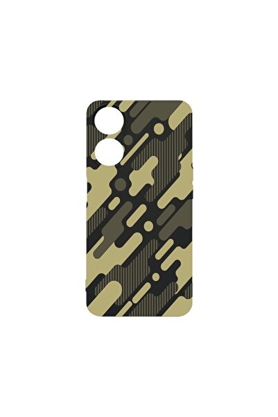 bestcase Θήκη από υγρή σιλικόνη Premium, Συμβατή με OPPO A78 4G, Πράσινο Καμο...