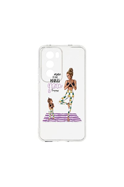 bestcase ¬Æ Husa Clear Silicon 2MM, Compatibila Cu OPPO Reno12 5G, Girl Mom, ...