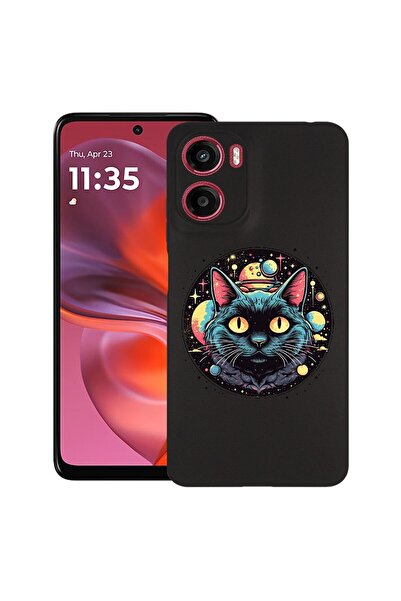 bestcase ¬Æ Husa pentru Motorola Moto G05, Mystic Black Cat, Slim Silicon 0.8...