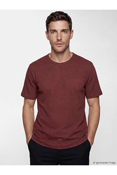 LC Waikiki Nevavm Differential Oval Collar Men's T-Shirt