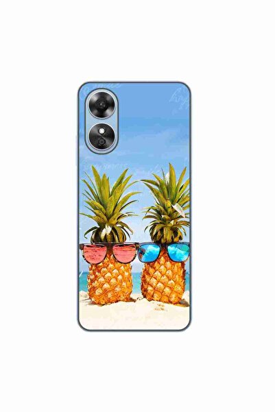 OEM Husa compatibila cu Oppo A17 Silicon Gel Tpu Model Beach Pinneaples