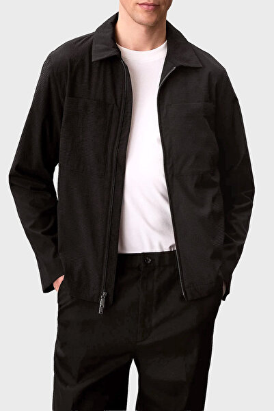 Calvin Klein Regular Fit Chest Pocket Zippered Jacket Lv04Lf424Gub1 Men's Jac...