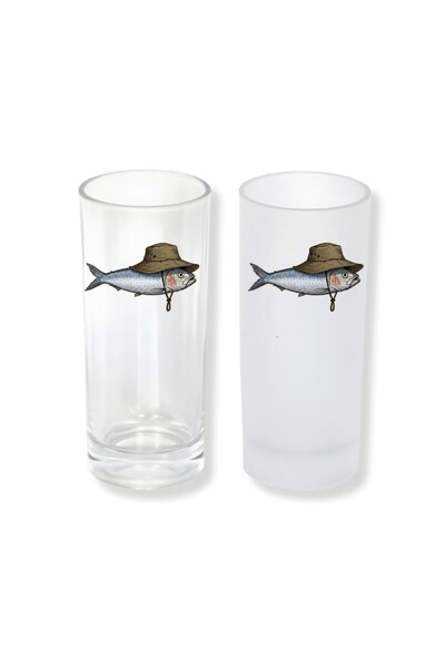 Ghostbastır Camper Fish Rakı Cup with Ice/Ice-Free Option – 1 Stylish Present...