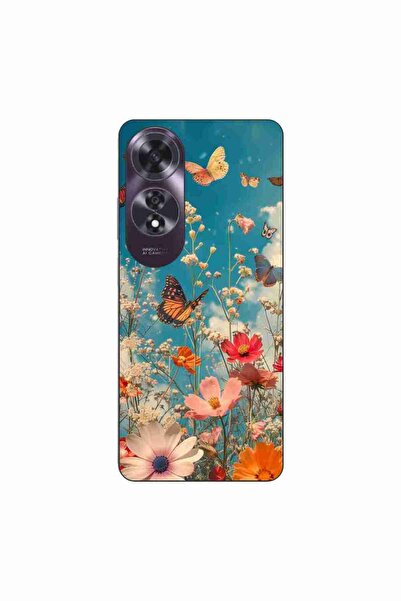 OEM Θήκη συμβατή με Oppo A60 4G από σιλικόνη gel TPU με σχέδιο λουλουδιών και...