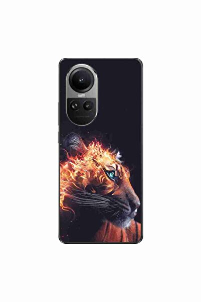 OEM Husa compatibila cu Oppo Reno10 5G Silicon Gel Tpu Model Flameborn Tiger