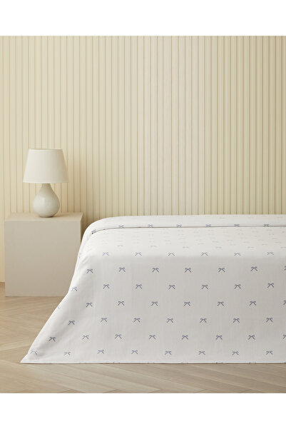 English Home Romance Ribbon Tek Kişilik Pike 150x220 cm Mavi