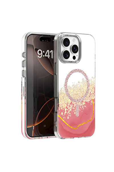 OEM Εποξειδική Μαγνητική Θήκη Mag-Safe για APPLE IPHONE 15 PRO 6.1 ΡΟΖ