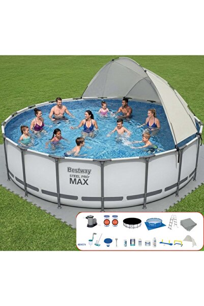 BESTWAY Gölgelikli Prefabrik Full Havuz Seti 549x122cm BW574 56462