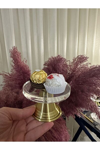 Nils Luxury Design Pirinç Pleksi Lokumluk gold 9 Cm