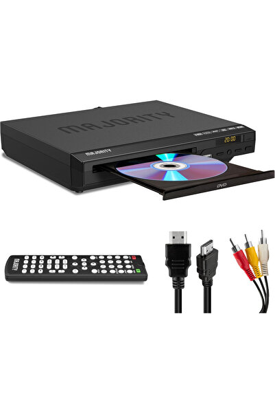 MAJORITY DVD плейър за телевизор, съвместим с всички региони, HDMI с Full HD ...